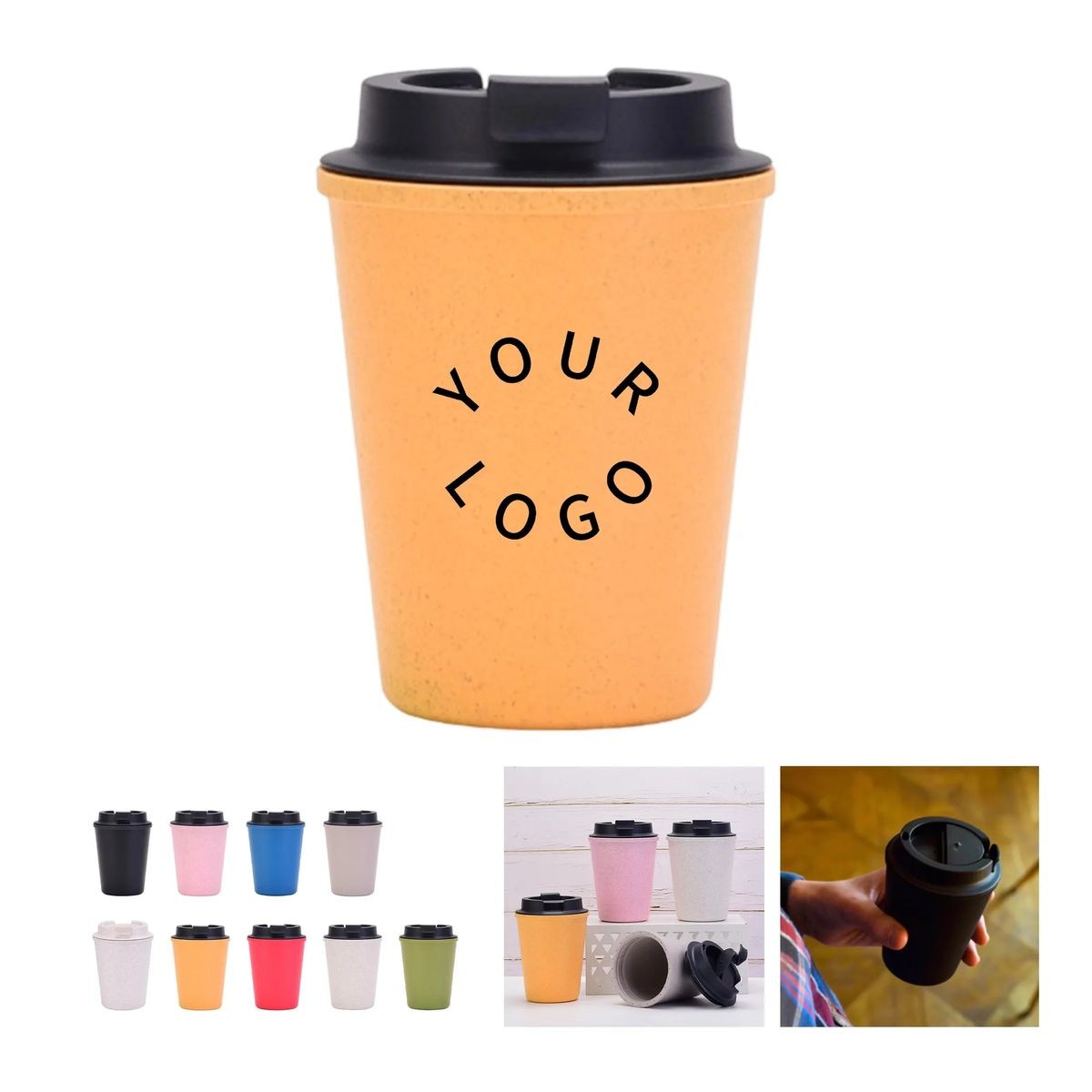 12 oz Insulated Coffee Cup with Double-Walled Design and Silicone Sealing Ring 1