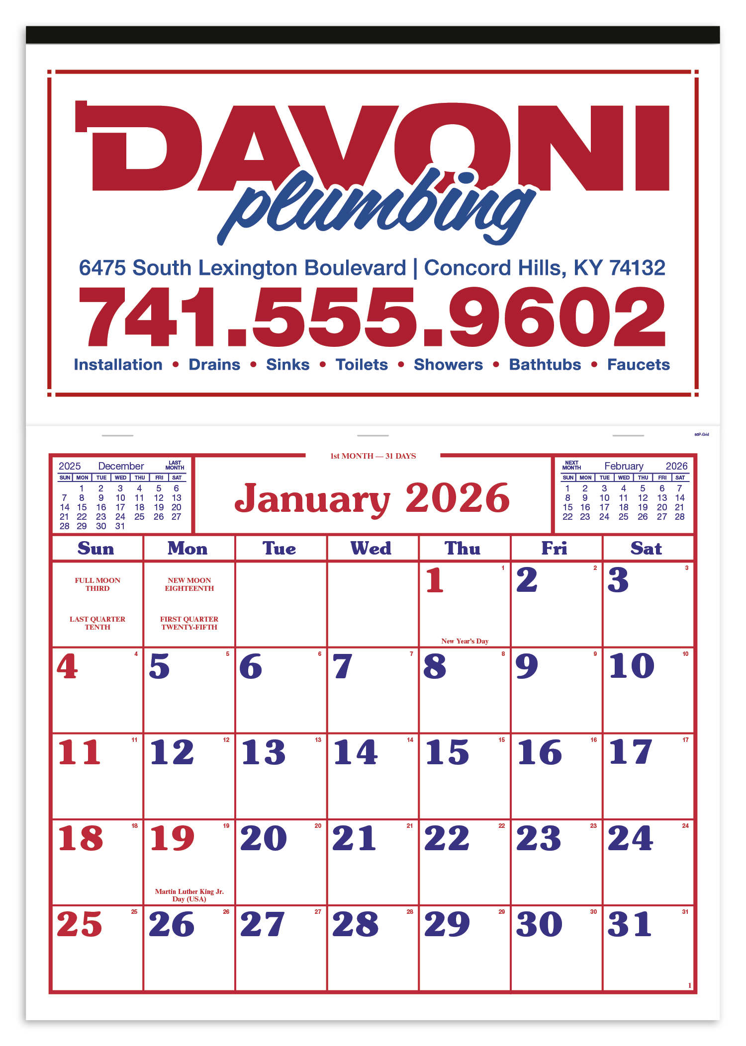 Skinner & Kennedy® Billboard Apron Calendar 14