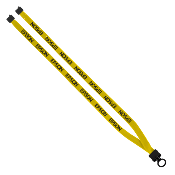 1/2" Cotton Lanyard with Plastic Clamshell & O-Ring 11