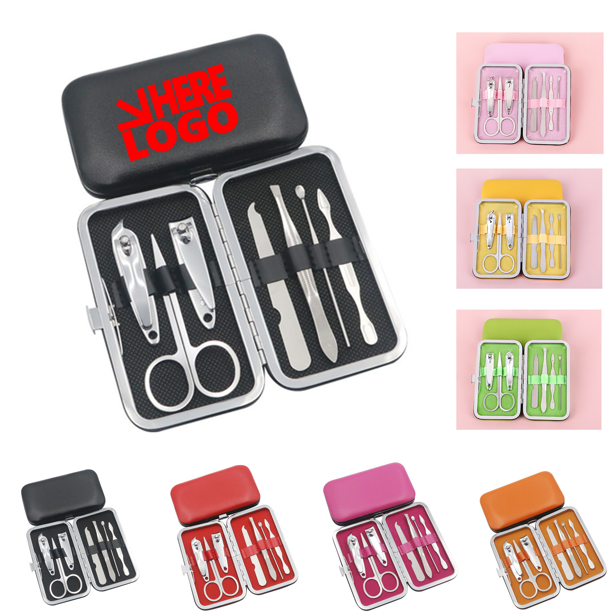 Practical 7-Piece Leather Appearance Manicure Set 2