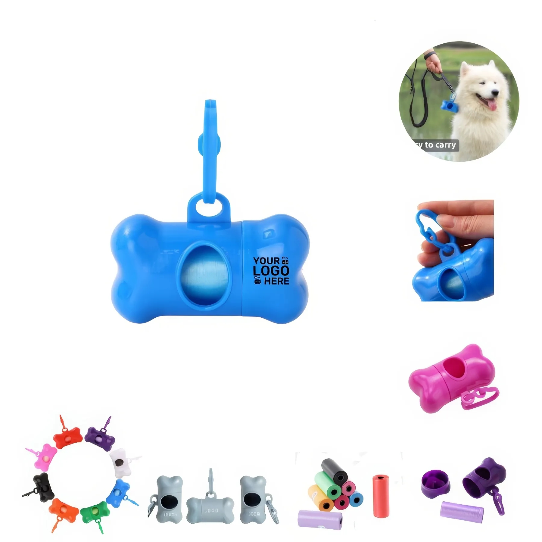 Bone Shape Dog Poop Bag Dispenser 3