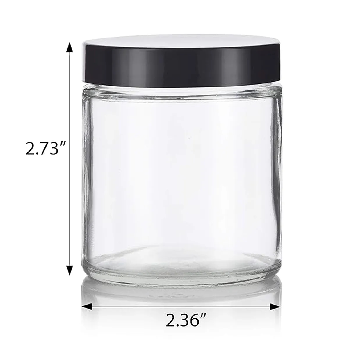 4 oz Clear cosmetic bottle Glass Jar 2