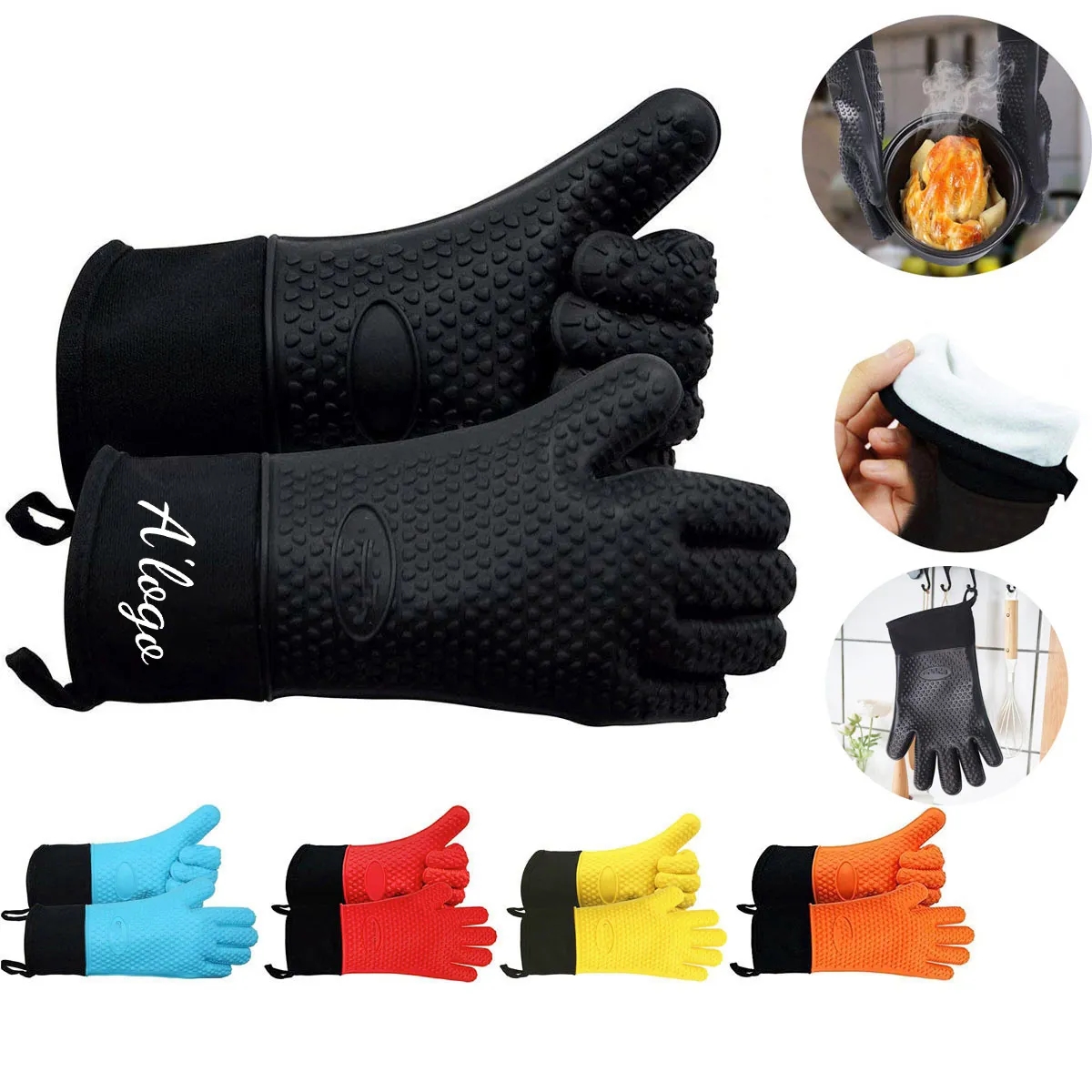 Kitchen Silicone Oven Mitts 3