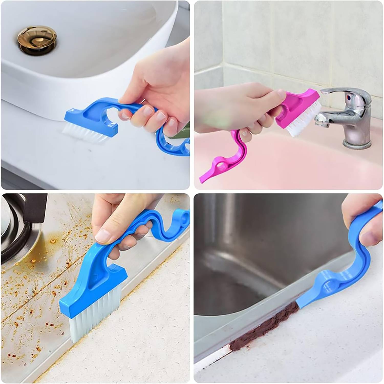 Plastic Groove Cleaning Brush for Kitchen & Window Tracks 6