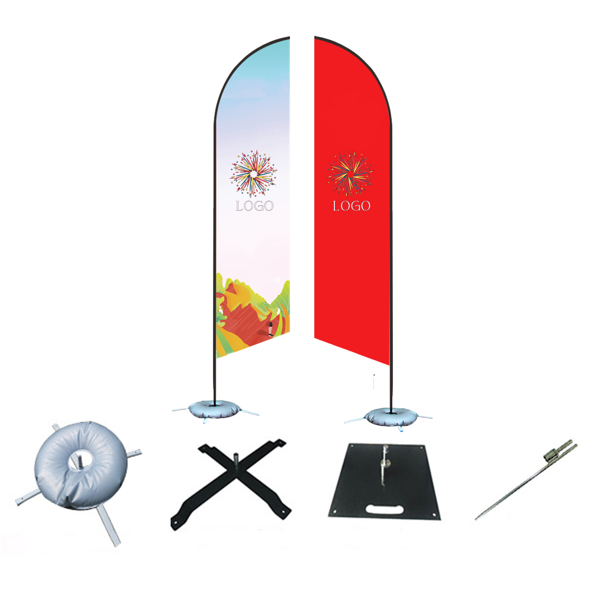 Multi-Size Advertising Beach Flags 3