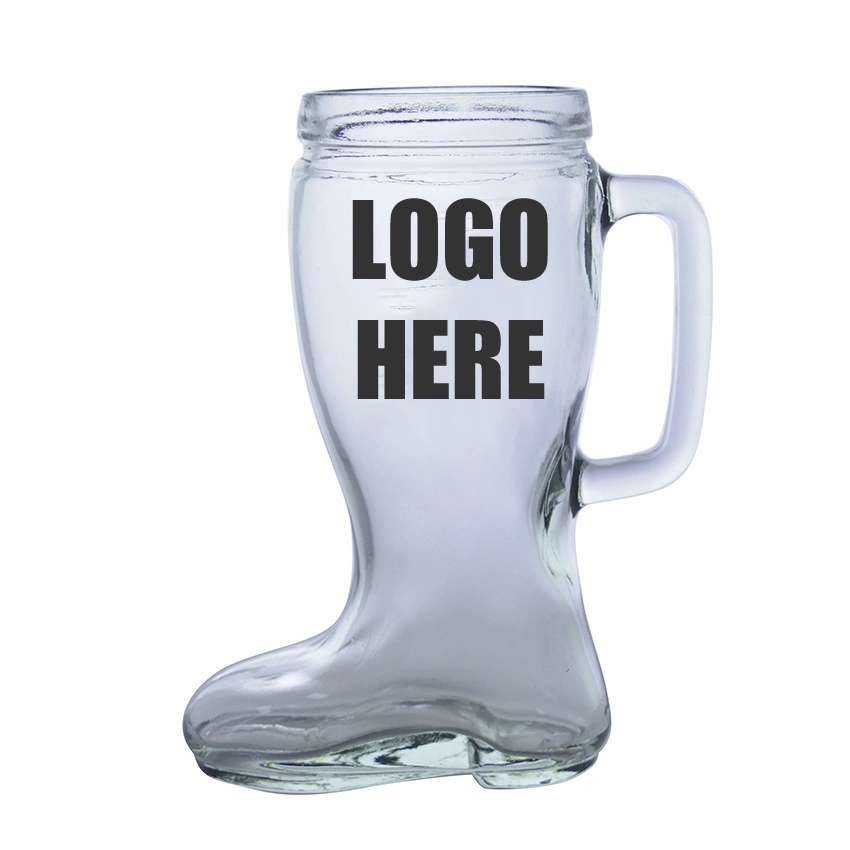 Custom 21 oz Boot Beer Glass Mugs With Handle 2