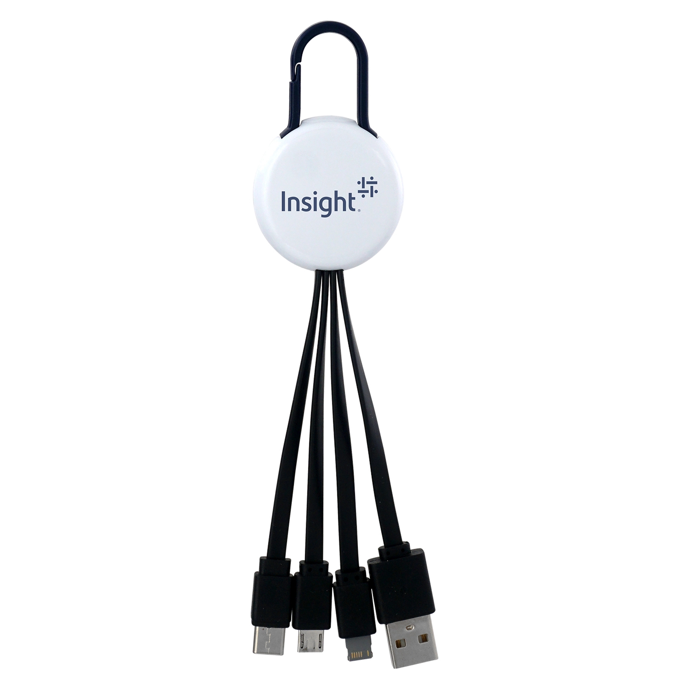 WHITE COLORFUL CLIP 3 IN 1 CHARGING CABLE 24