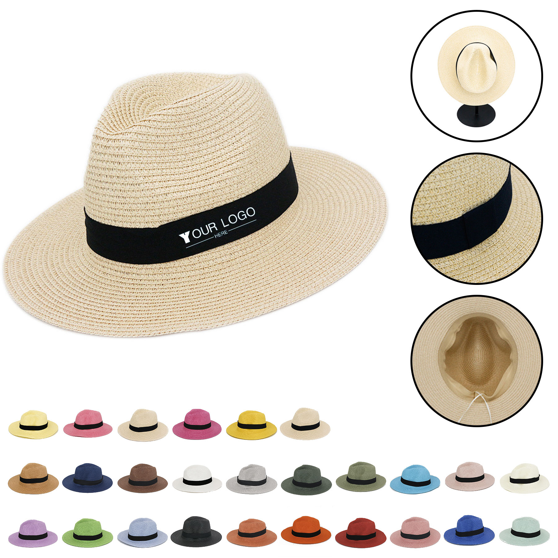 Unisex Straw Panama Hat 2