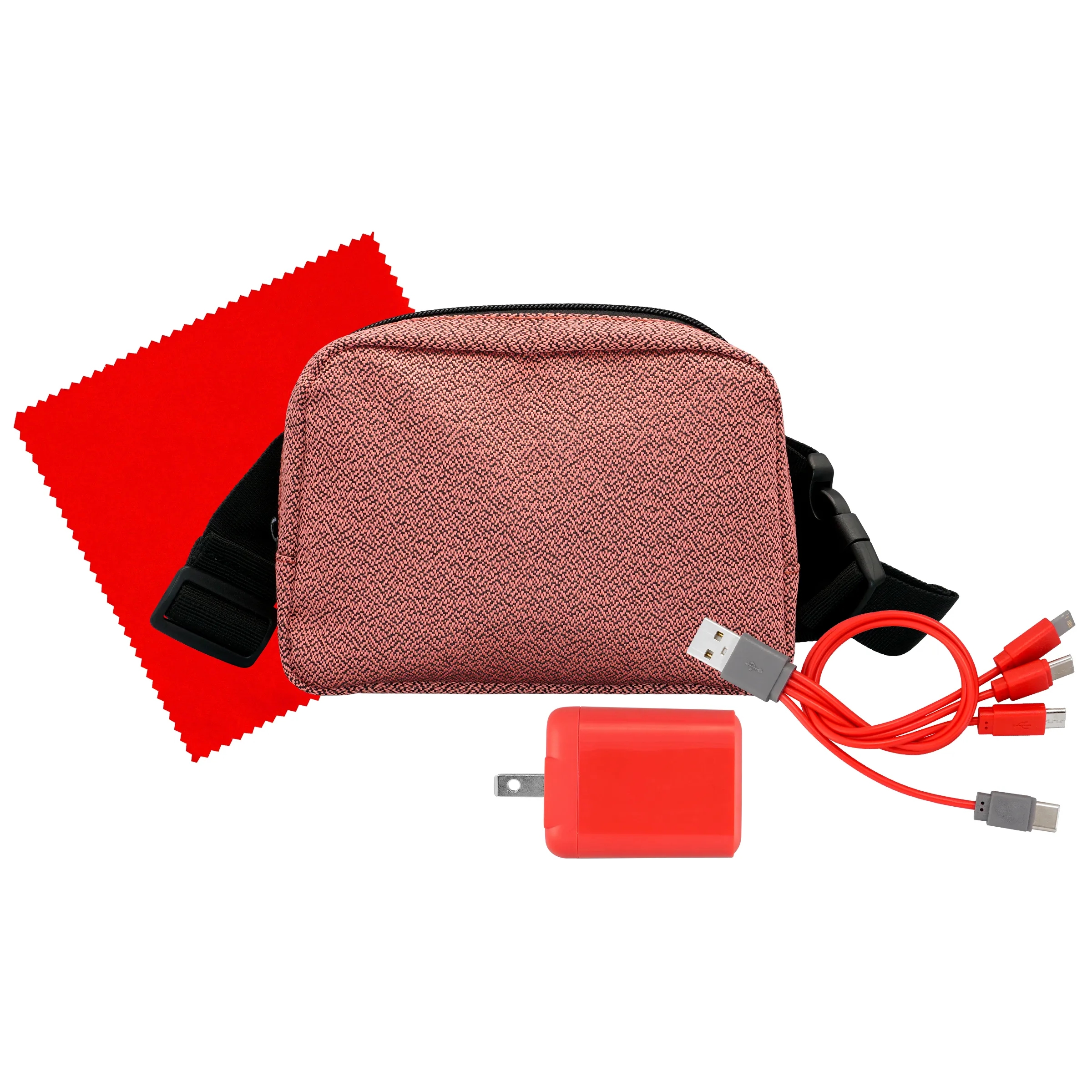 Speck Fast Charger, Cable & Cloth Fanny Pack Set 8