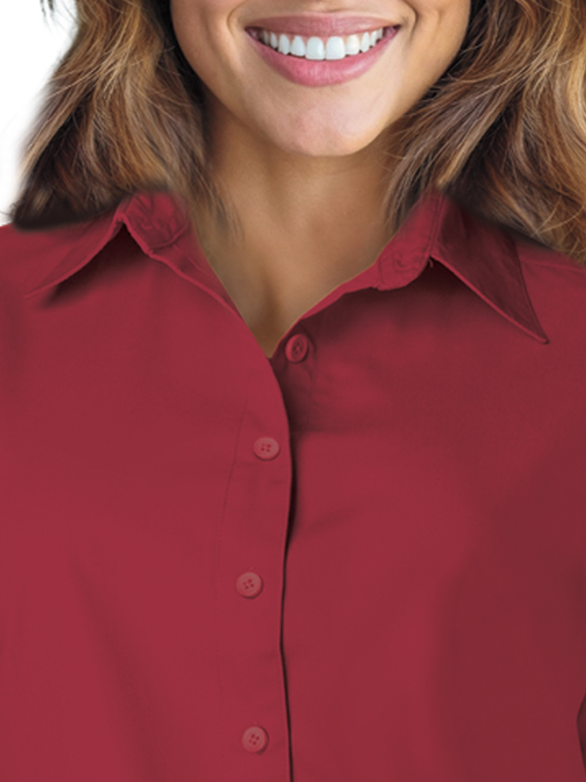 Blue Generation - Women's Pocketless Short Sleeve Poplin Shirt 6