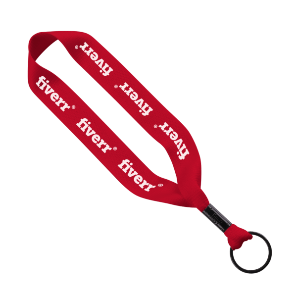 3/4" Polyester Key Chain with Crimp Split Ring 15