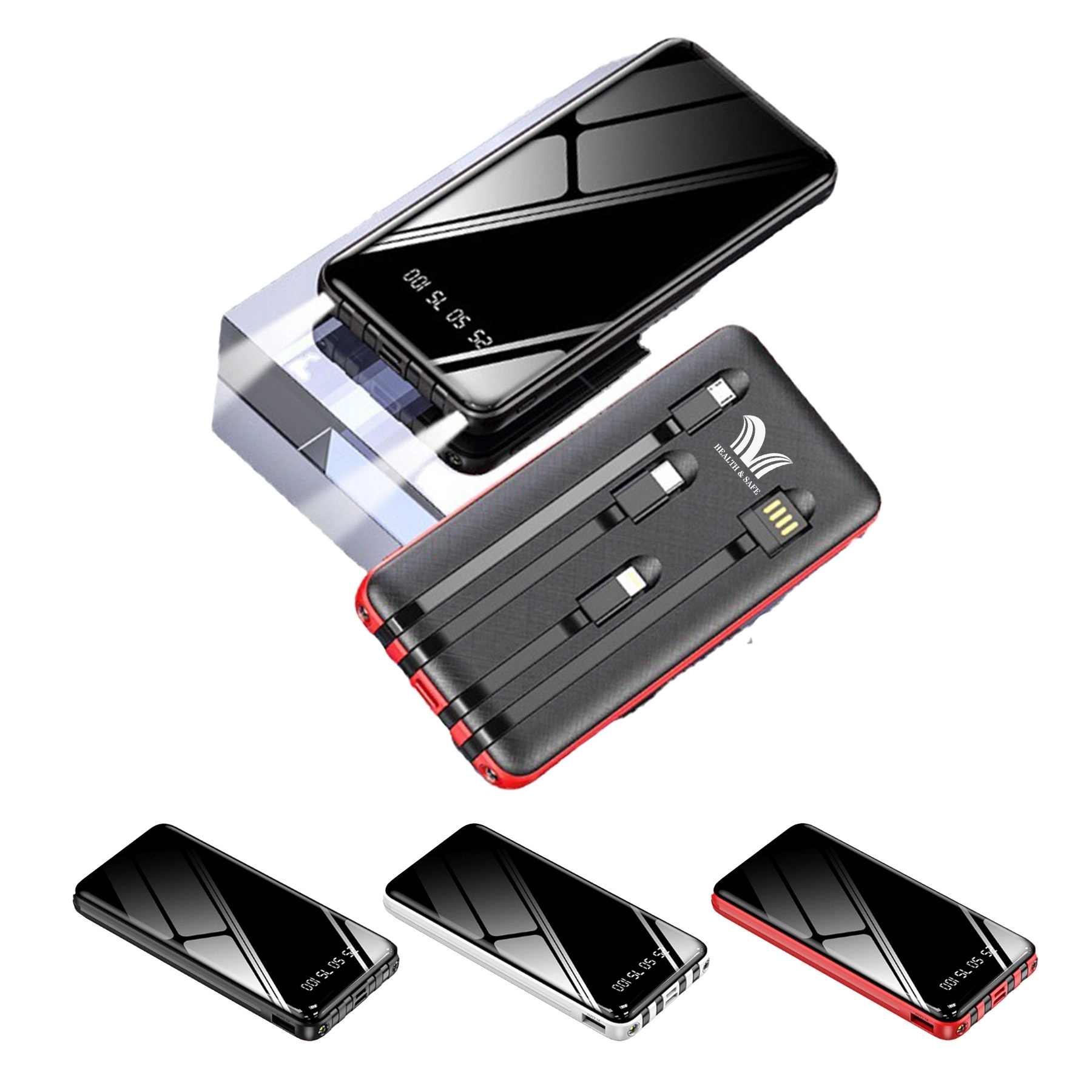Portable Charger 10,000mAh Power Bank Dual Flashlight 2