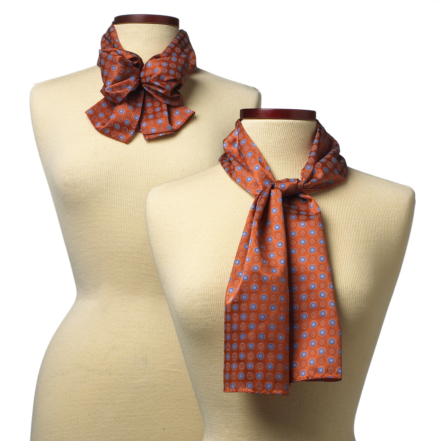 Orange Ellison Bay Wet Dyed Polyester Scarf - 8"x45" 2