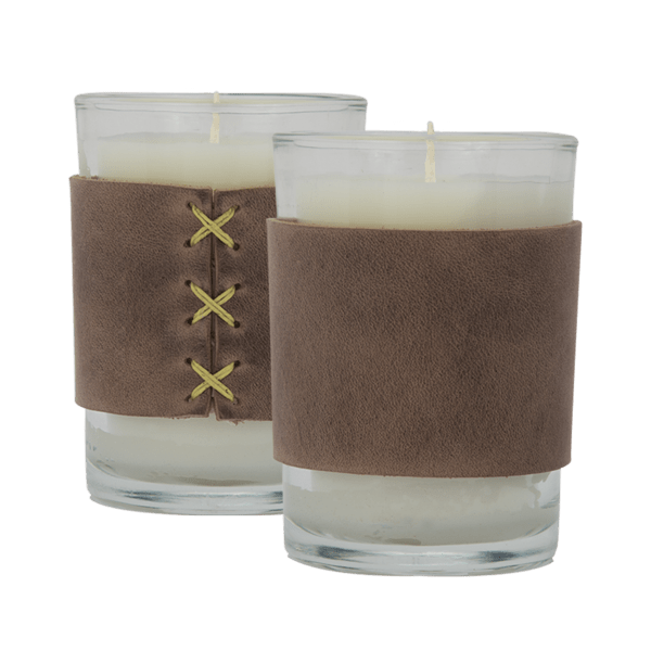 Harper 8 oz. Leather Wrapped Candle 7