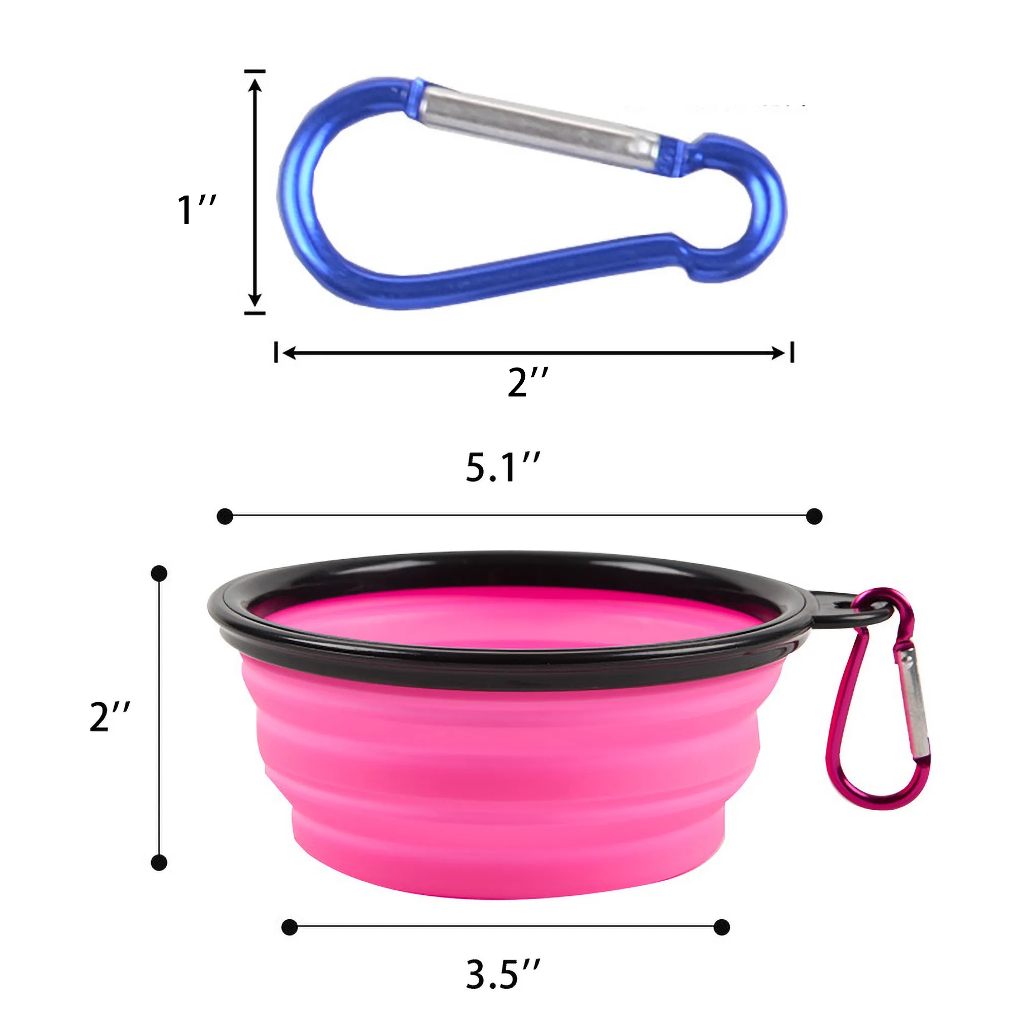 Portable Foldable Pet Bowl Leakproof Travel Home Use Feeder 2
