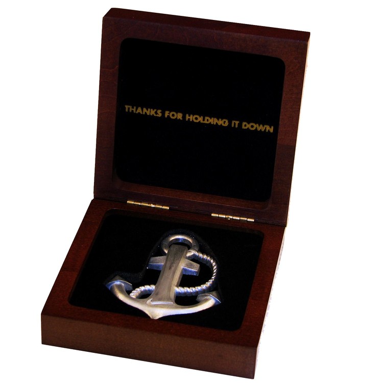 Wood Medallion Box 4" x 4" x 1.5" 4