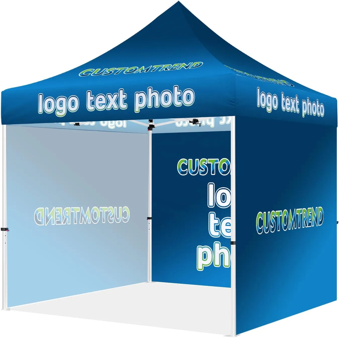 10' X 10' Tent Set with Table Cover and Feather Flags 6
