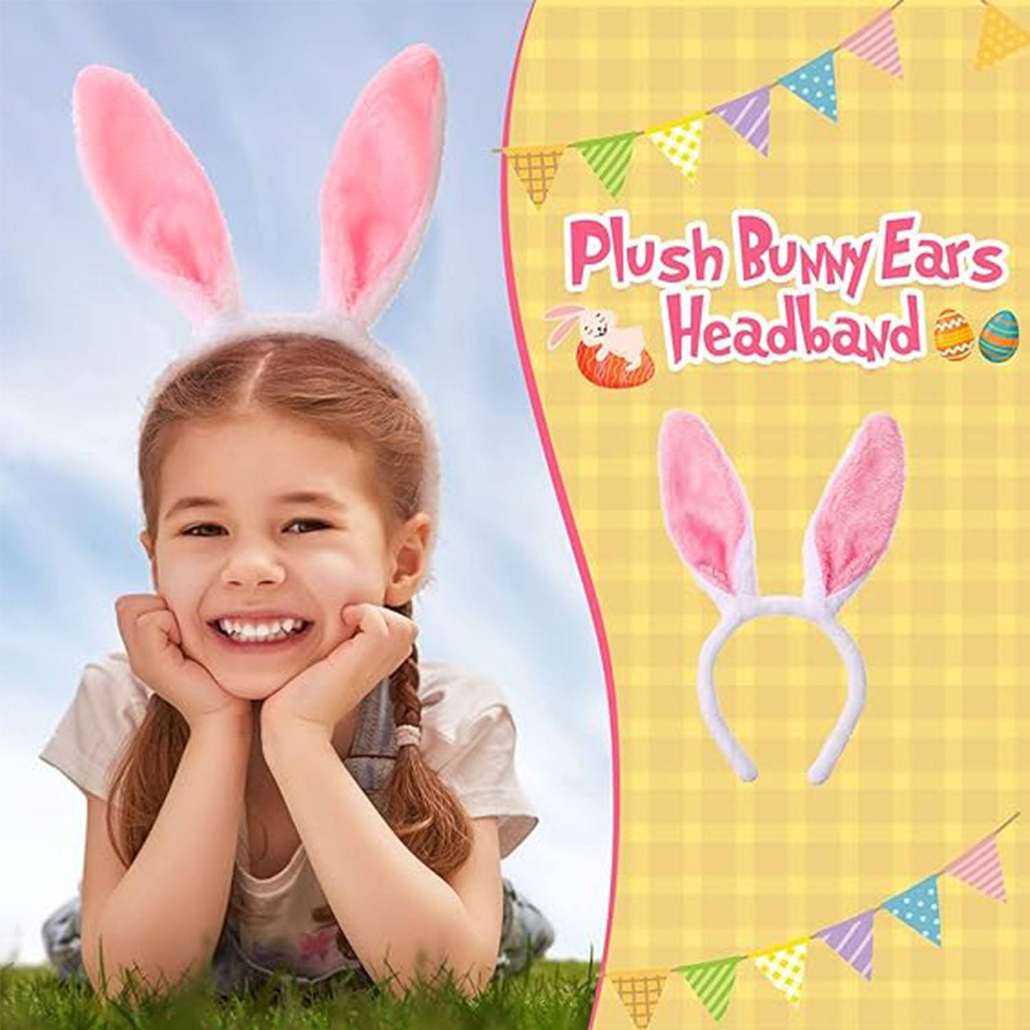 Christmas Plush Rabbit Ears Headband 4