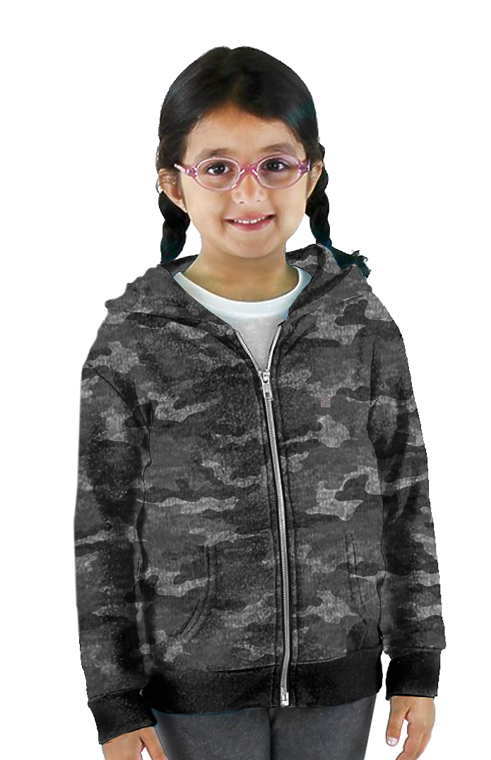 Toddler Triblend Full Zip Camo Hoody 4