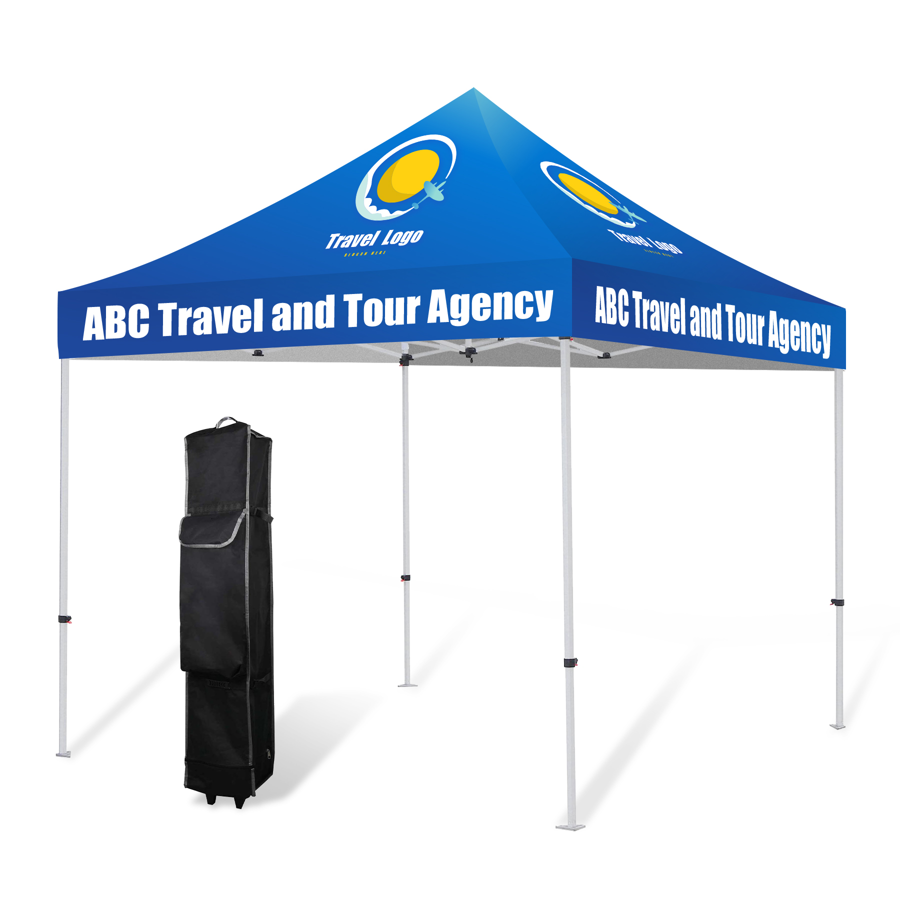 10' X 10' Hex Aluminum Frame w/ Custom Printed Canopy 1