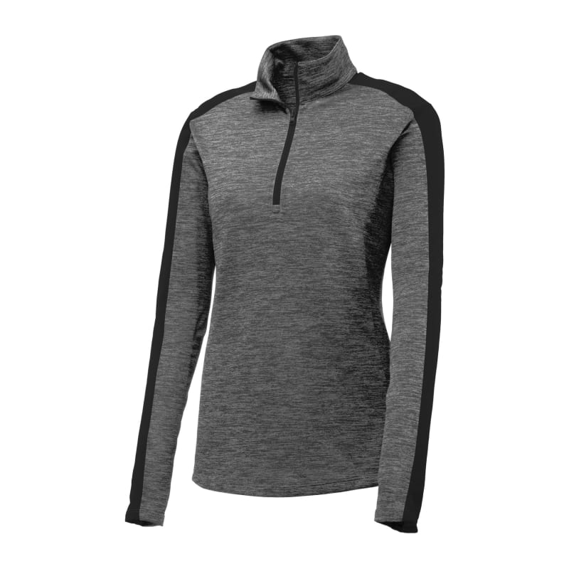 Sport-Tek Women's PosiCharge Electric Heather Colorblock 1/4-Zip Pullover. 26