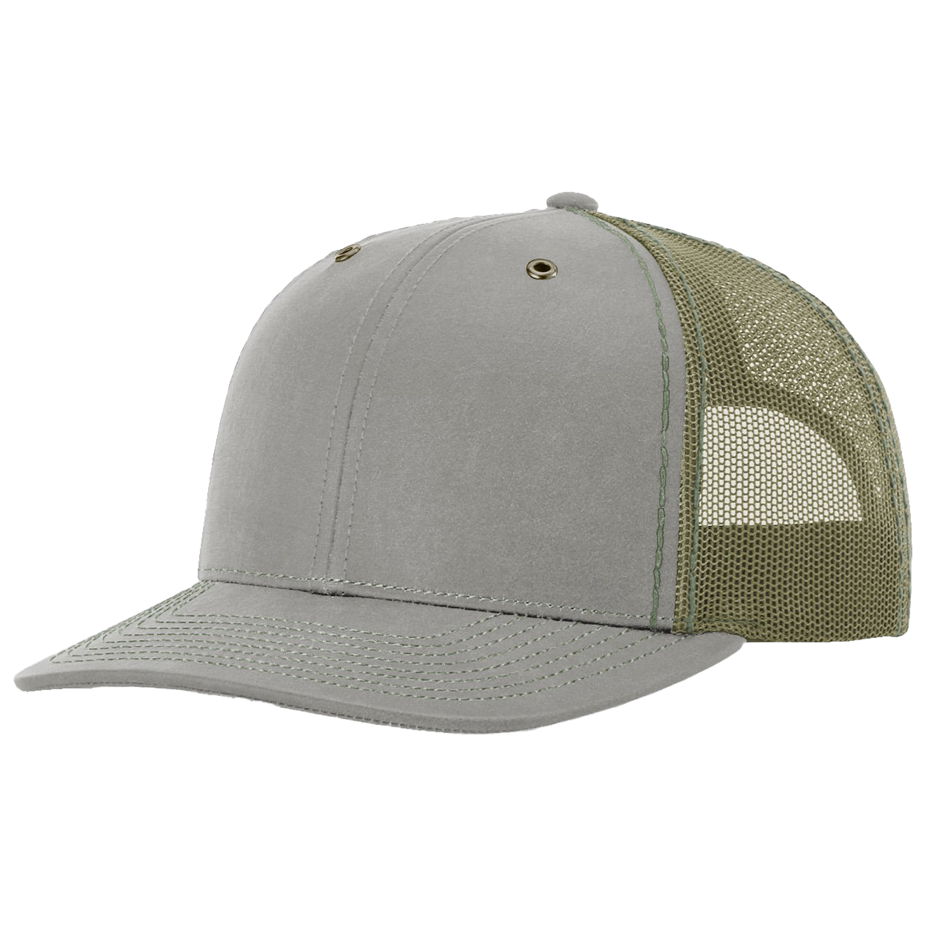 Richardson 112WF Freemont Adjustable Trucker Hat w/Leatherette Adhesive Patches or Embroidery 4