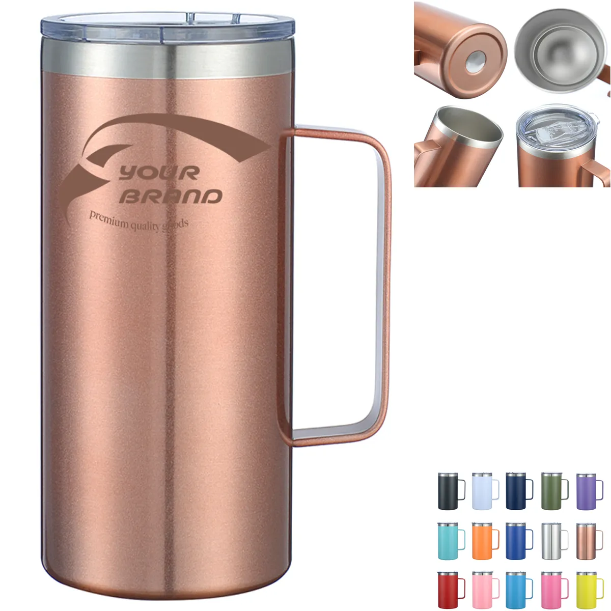 20OZ.304 Stainless Steel Vacuum Mug Office Coffee Cup 3