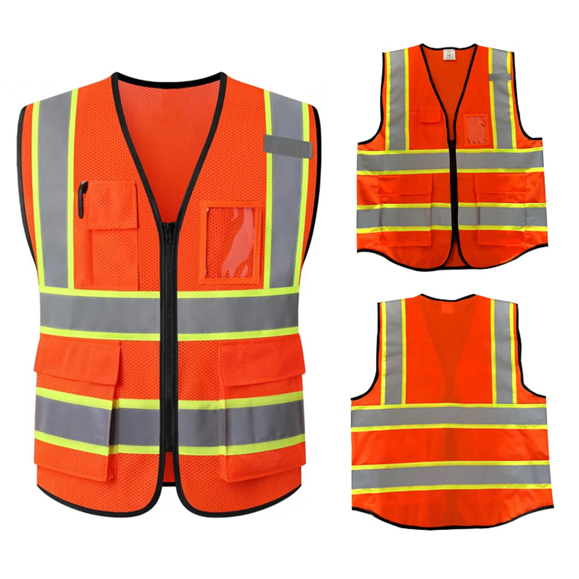 Breathable Mesh Reflective Adult Safety Vest for Comfort 5