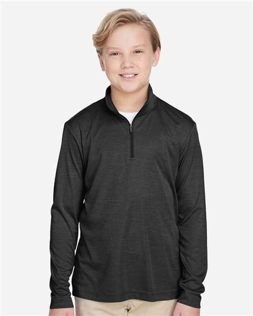 Youth Zone Sonic Heather Performance Quarter-Zip Pullover - TT31HY 17