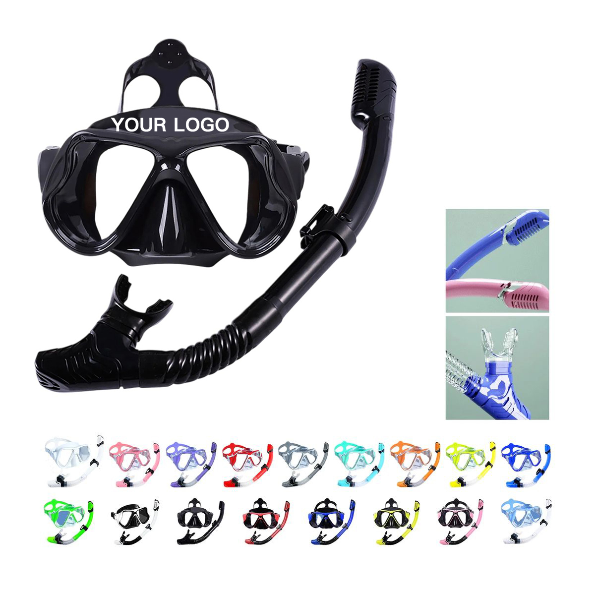 Lightweight Plastic Snorkel Set for Underwater Adventure 2