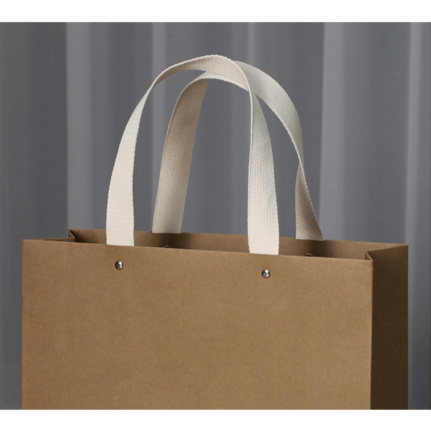 High Quality Brown Cardboard Shopping Paper Bag W/ Handles 10