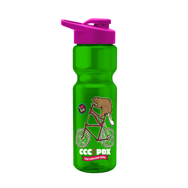 Blazer 28oz Transparent Bike Bottle w/Drink-thru Lid 2399