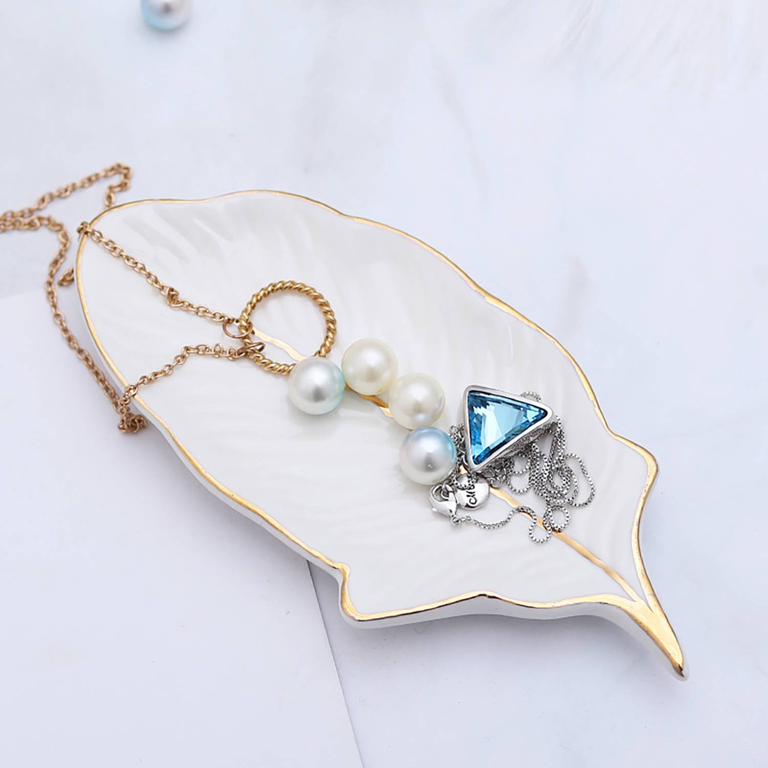 Ceramic Leaf Jewelry Storage Tray 6
