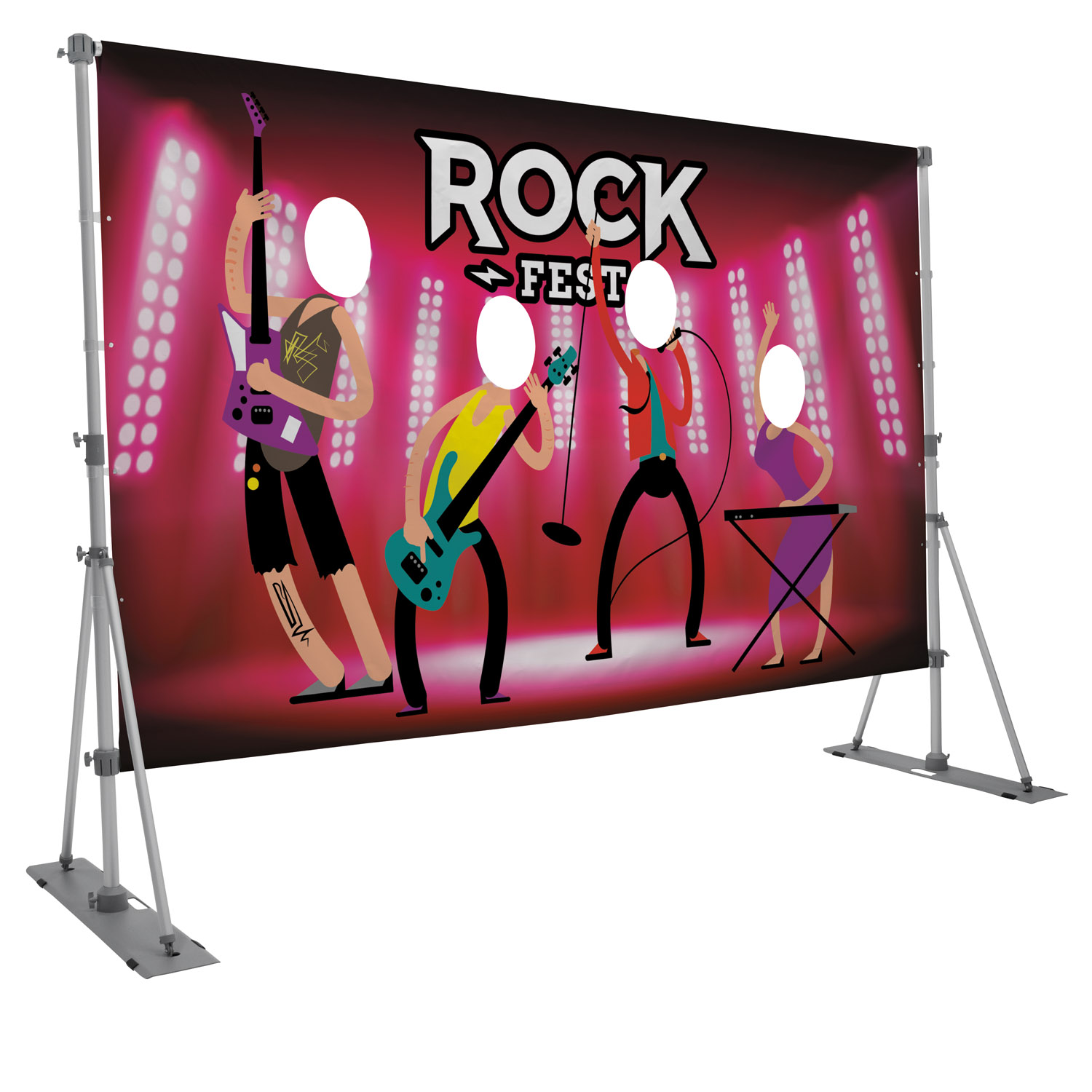 Headliner Display Quad Face Cutout Kit (18 oz. Vinyl, Single-Sided) 10