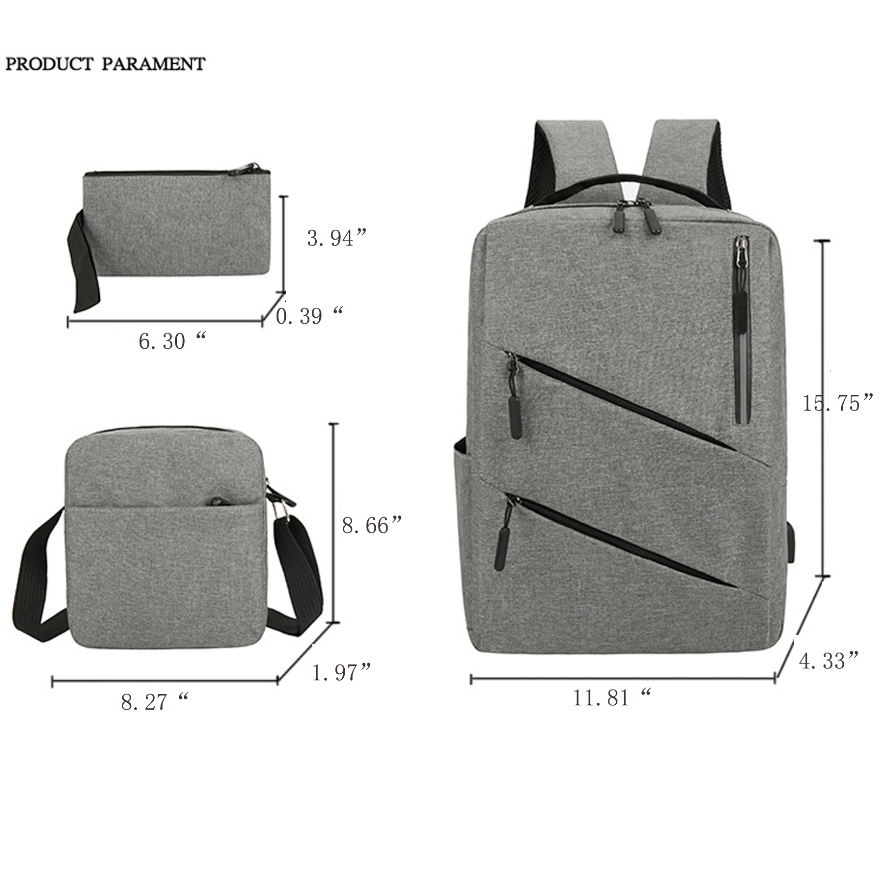 3-in-1 Business Laptop Backpack Set 1