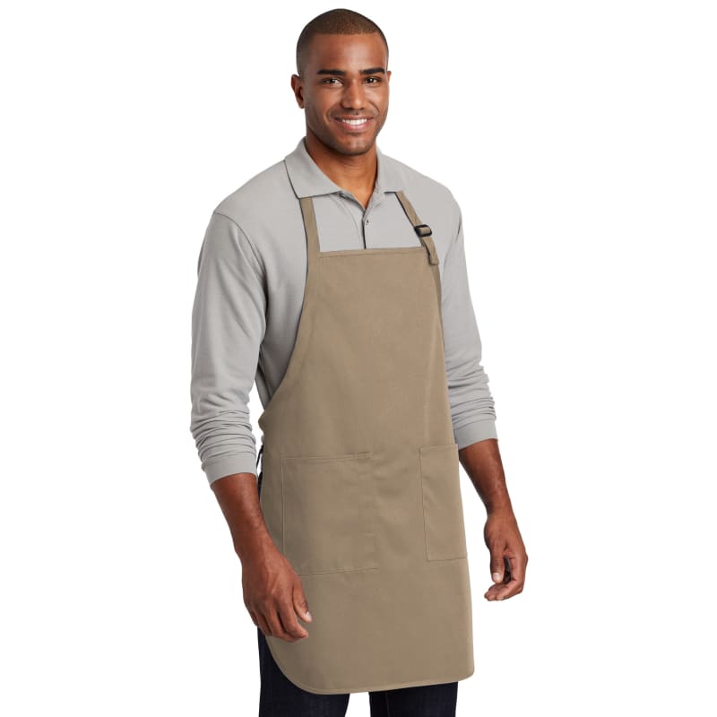 Port Authority Full-Length Two-Pocket Bib Apron. 5