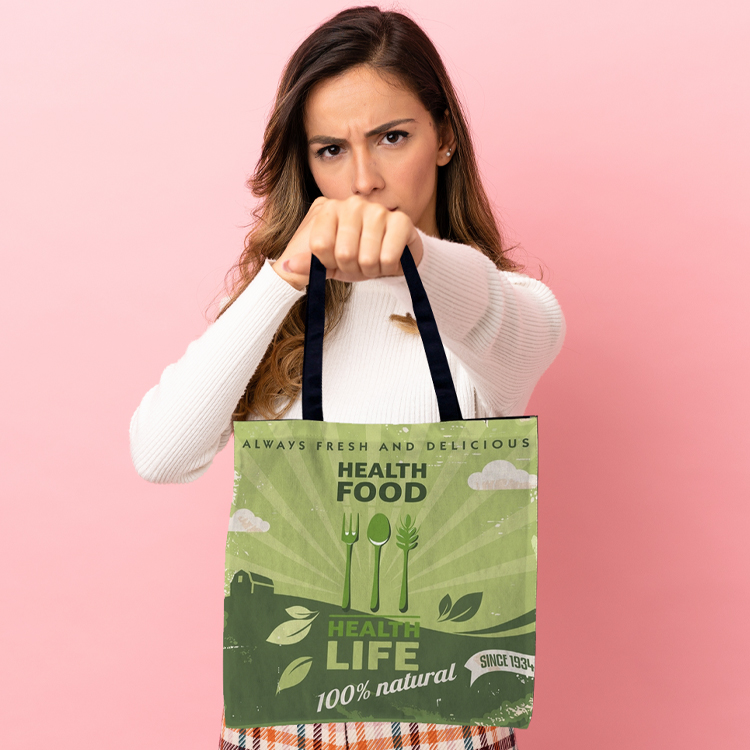 Flat Tote- Full Color on Front Only 6