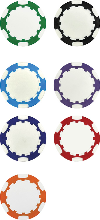 6 Stripe Poker Chip