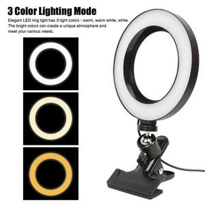 6 Inch Led Selfie Ring Light W/ Laptop Clip 2