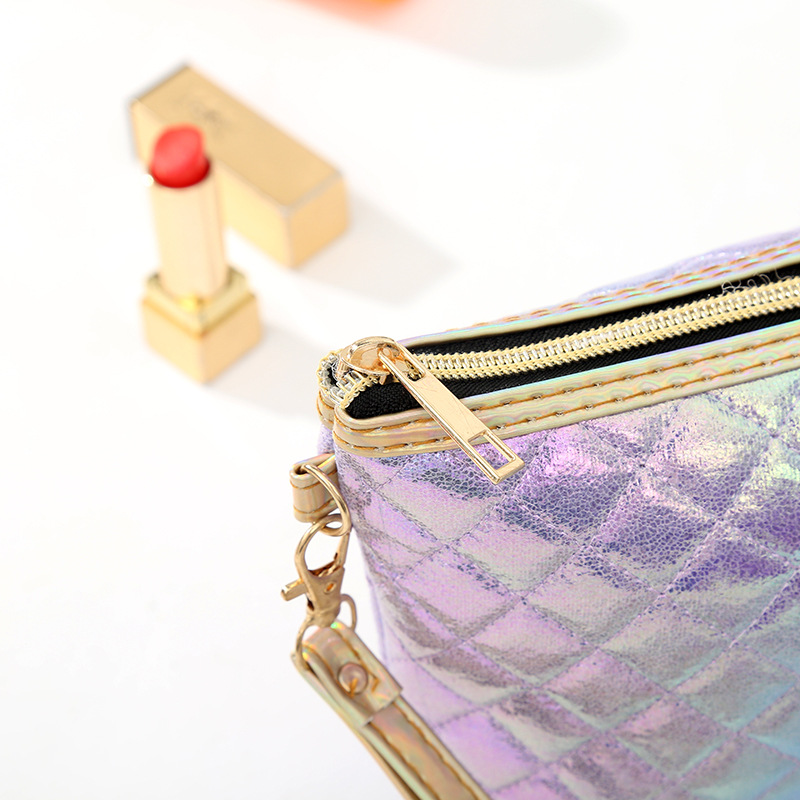 Holographic Argyle Toiletry Bag Cosmetic Bag 7