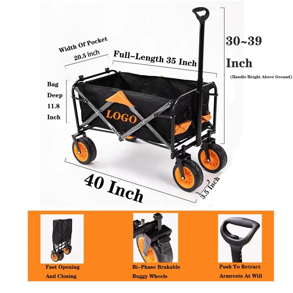 MOQ 10 Outdoor Camping Collapsible Carts 1