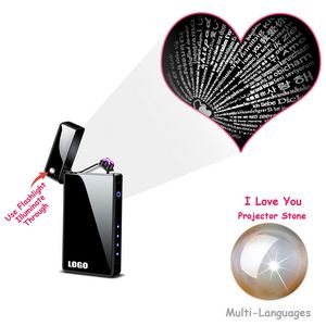 Electric Arc Lighter With Love Message Shadow And USB Charging 35