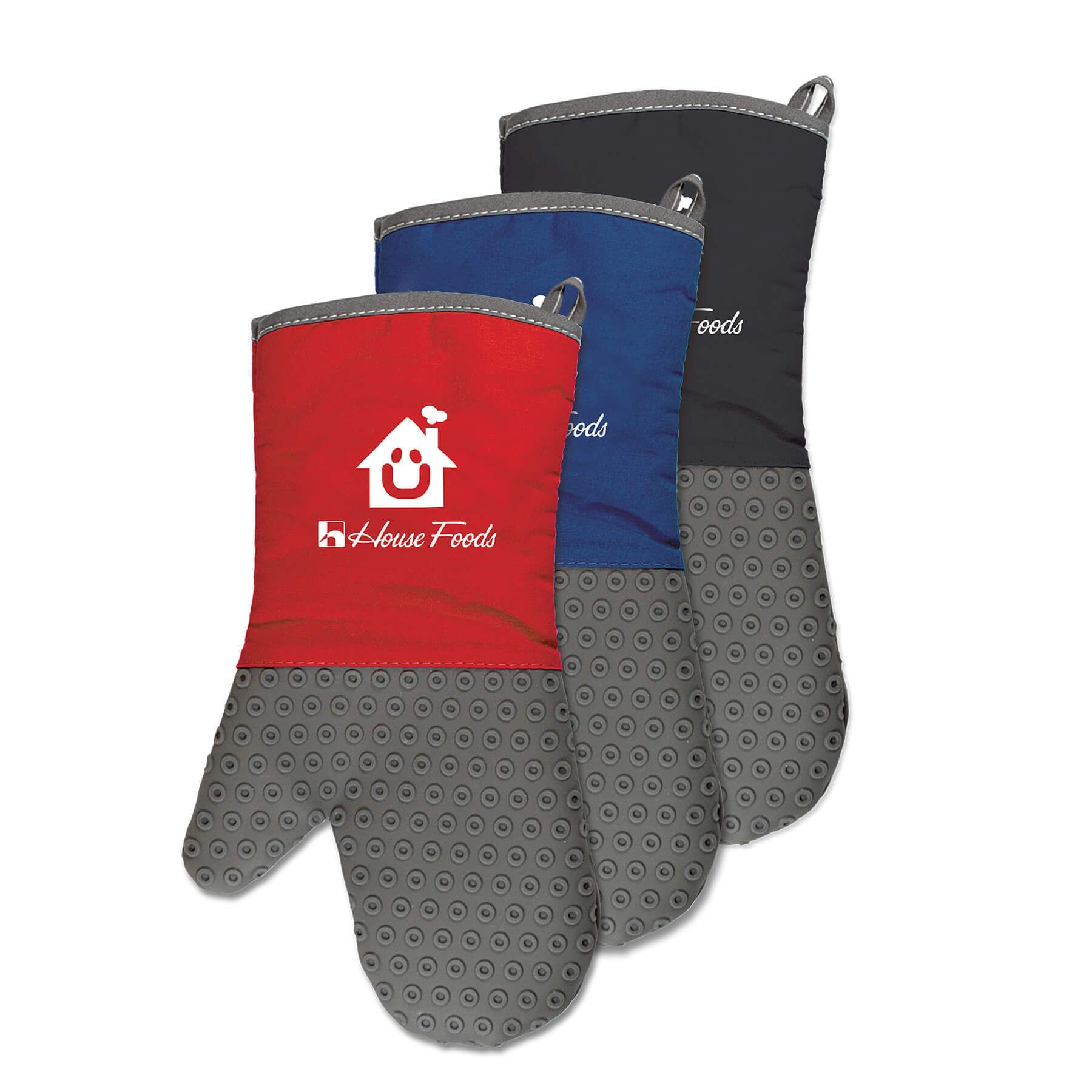Two-Tone Silicone Oven Mitt 14