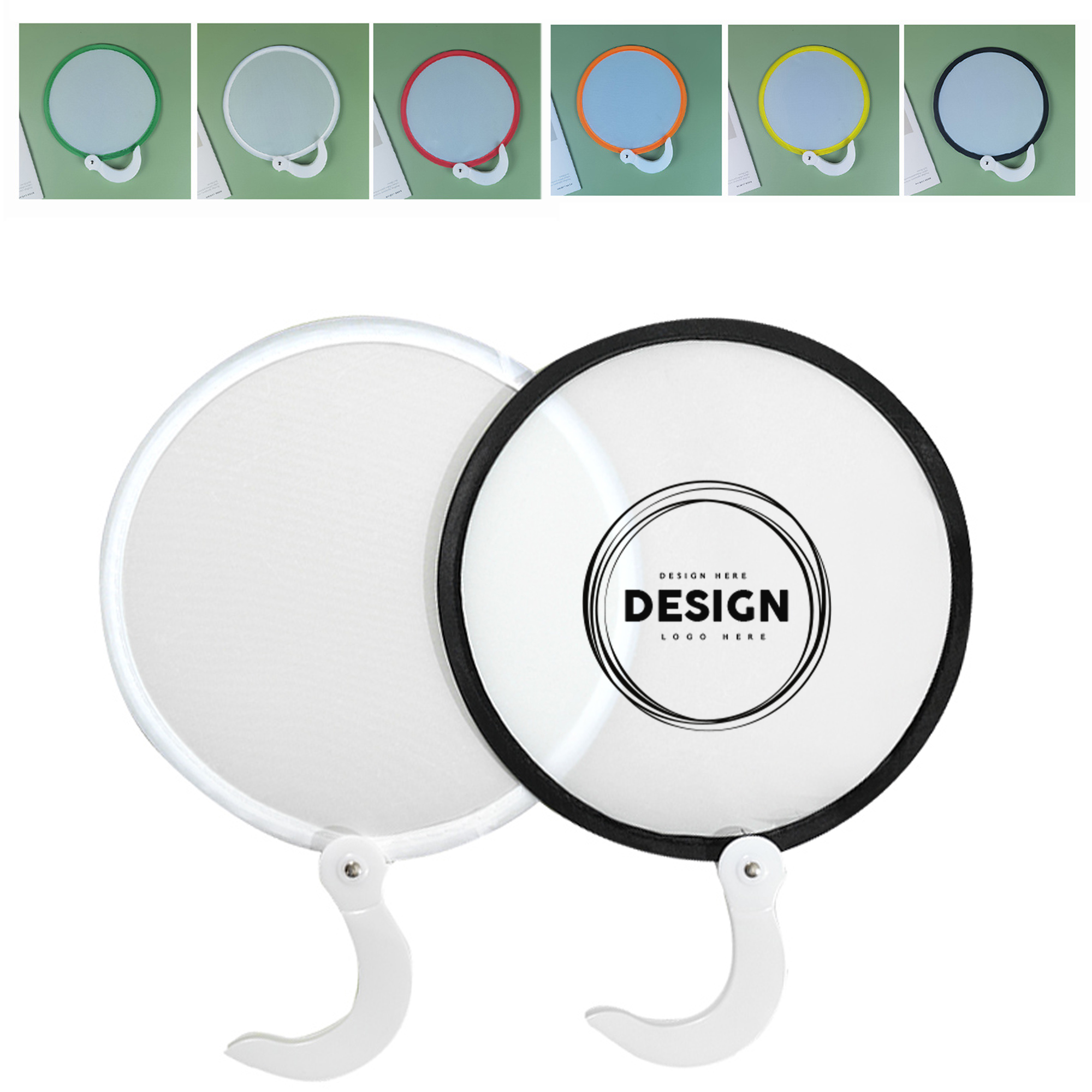Dacron Folding Fan With Handle 2