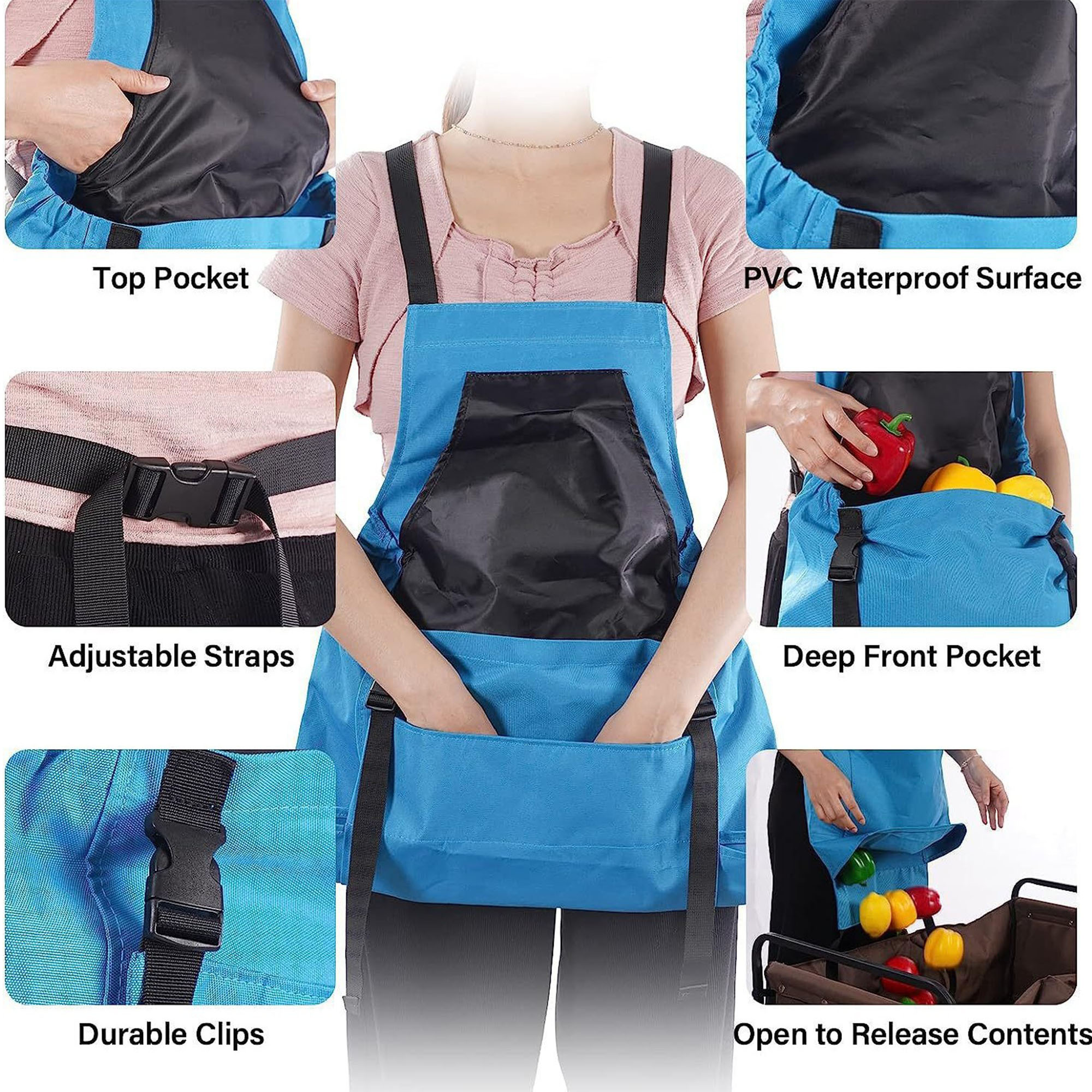 Garden Apron With Quick Release Pockets 3