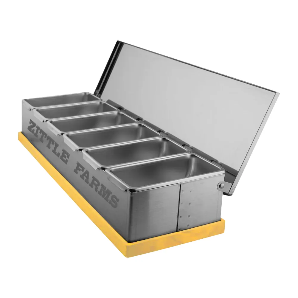 Stainless Steel & Wood Hybrid Condiment Caddy 8