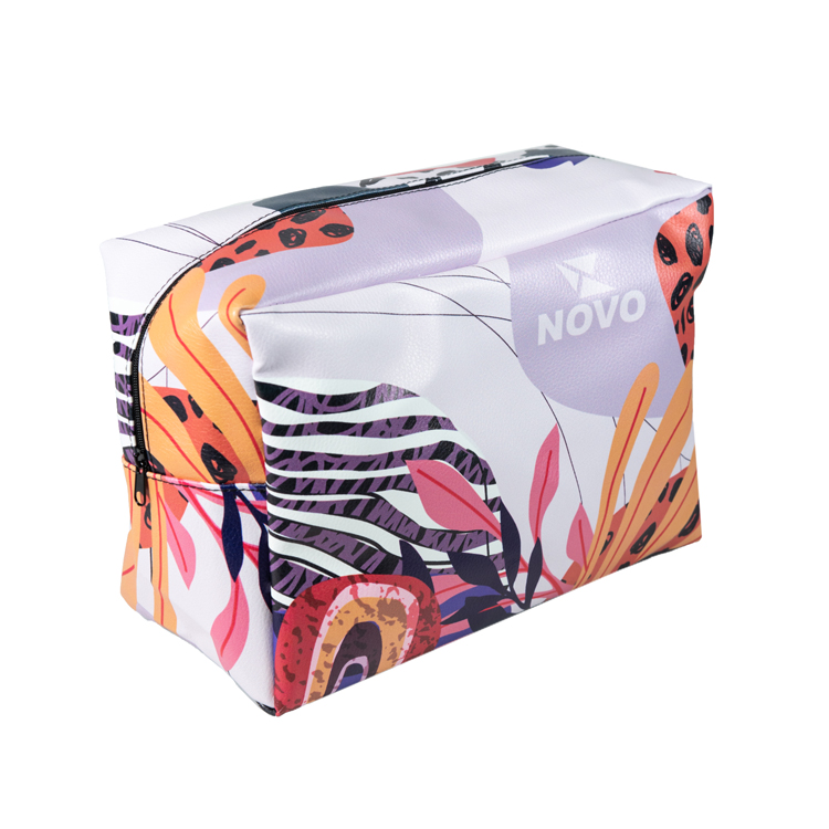 Large Vegan Leather Expanded Full Color Amenity Bag 2