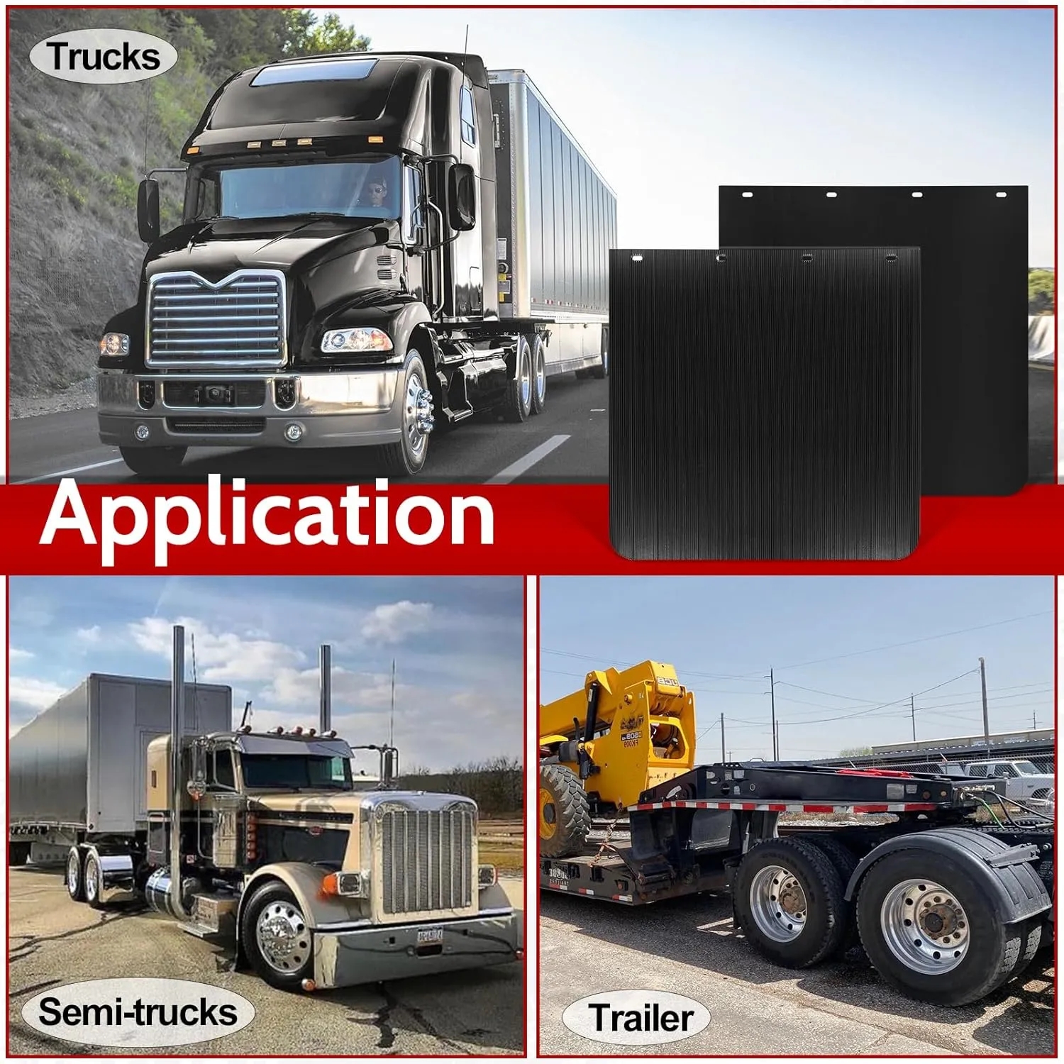 24''x30'' Mud Flaps for Trucks and Semi-trucks with Logo 6