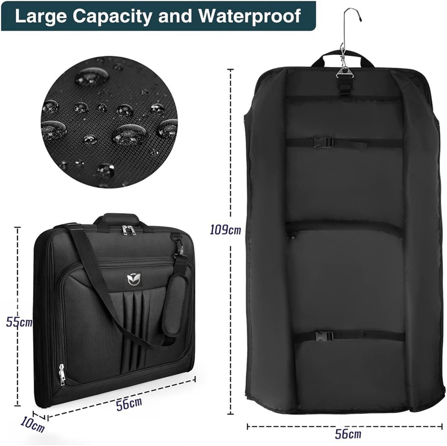 Oxford Garment Bag with Hanger Suit Travel Carrier 3