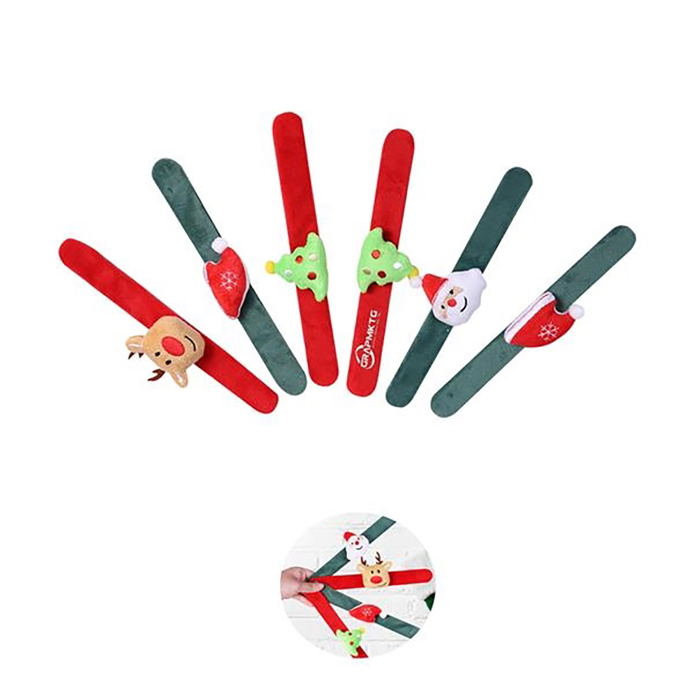 Christmas Decoration Cartoon Snap Slap Bracelets 2